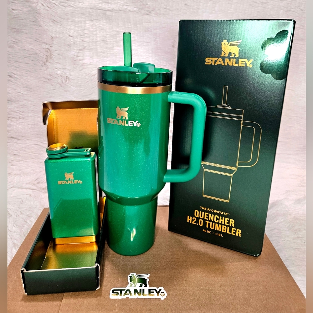 Stanley Shamrock 40oz Tumbler And Flask Set